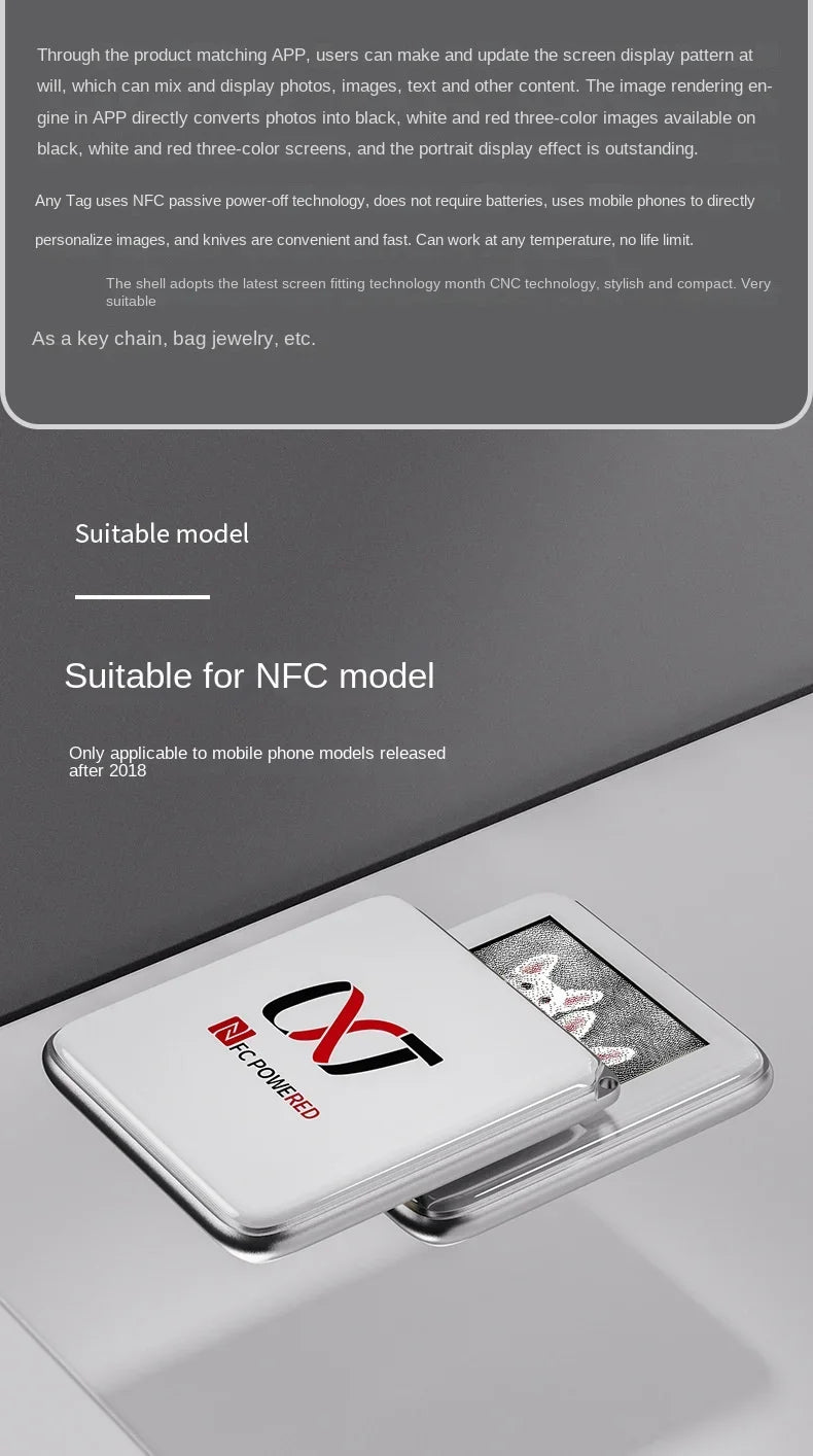 llavero digital con nfc para imagenes editables